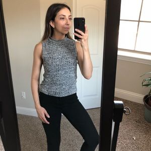 AE - Knit Gray Mock Turtleneck Tank